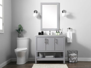 36 Inch SIngle Bathroom Vanity In Grey