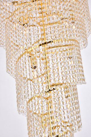 Spiral 22 light Gold Chandelier Clear Royal Cut Crystal