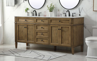 72 inch double bathroom vanity in driftwood