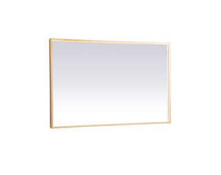 Pier 30x48 inch LED mirror with adjustable color temperature 3000K/4200K/6400K in brass