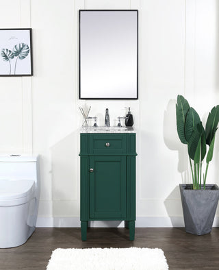 18 inch Single bathroom vanity in green