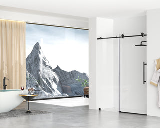 Frameless shower door 60 x 76 Matte Black