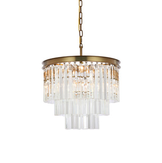 Sydney 20 inch round crystal chandelier in satin gold