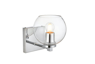 Juelz 1 light Chrome and Clear Bath Sconce