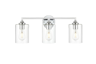 Mayson 3 light Chrome and Clear Bath Sconce