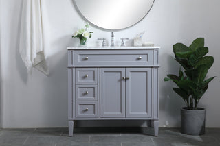 36 inch Single bathroom vanity in Grey