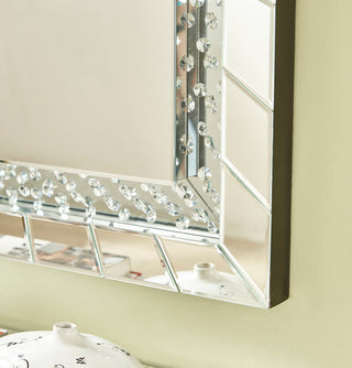 Sparkle 31.5 in. Contemporary Crystal Rectangle Mirror in Clear