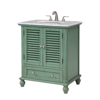 30 In.Single Bathroom Vanity Set In Vintage Mint