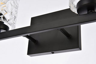 Cassie 4 lights bath sconce in black with clear shade