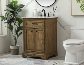 24 inch Single bathroom vanity in driftwood