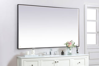 Pier 42x72 inch LED mirror with adjustable color temperature 3000K/4200K/6400K in black