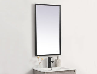 Pier 20x36 inch LED mirror with adjustable color temperature 3000K/4200K/6400K in black