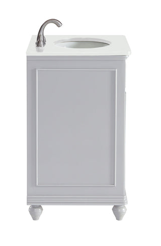 24 inch Single Bathroom vanity in Light Grey with ivory white engineered marble