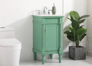 18.5 inch Single bathroom vanity in vintage mint