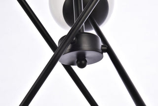 Axl 24 inch pendant in black with white shade