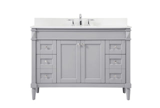 48 inch Single bathroom vanity in grey with backsplash