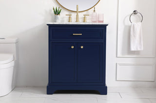 30 inch Single bathroom vanity in Blue