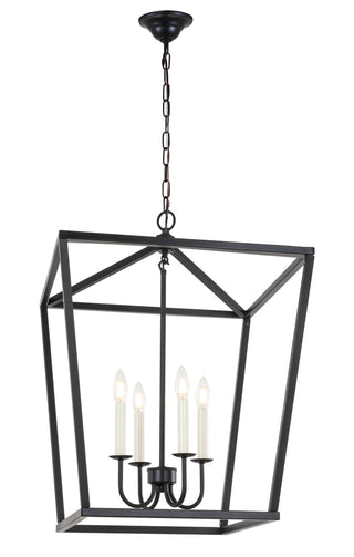 Maddox 4 light Black pendant