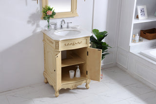 24 in. Single Bathroom Vanity set in light antique beige