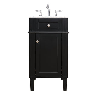 18 inch Single bathroom vanity in Black