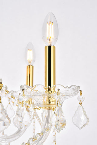 Verona 8 light Gold Chandelier Clear Royal Cut Crystal