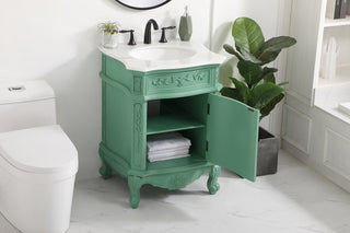 24 inch Single bathroom vanity in vintage mint