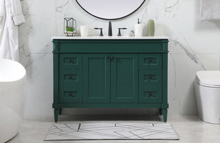 48 inch Single bathroom vanity in green