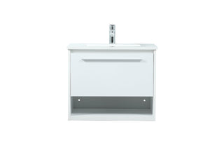 24 inch Single bathroom vanity in white