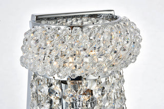 Primo 4 light Chrome Wall Sconce Clear Royal Cut Crystal