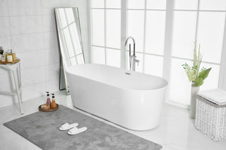 71 inch soaking roll top bathtub in glossy white