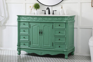 48 inch Single bathroom vanity in vintage mint