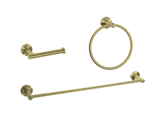 Alma 3-Piece Bathroom Hardware Set in Brushed Gold