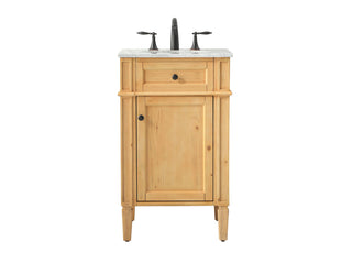 21 inch Single bathroom vanity in natural wood