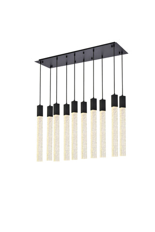 Weston 10 lights pendant in black