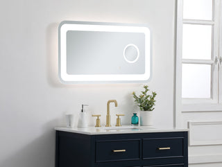 Lux 20in x 36in Hardwired LED mirror with magnifier and color changing temperature 3000K/4200K/6000K