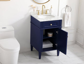 21 inch Single bathroom vanity in blue