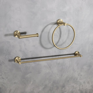 Alma 3-Piece Bathroom Hardware Set in Brushed Gold