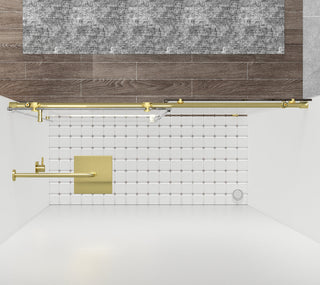 Frameless shower door 60 x 76 Brushed Gold