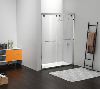 Semi-frameless shower door 60 x 76 Brushed Nickel