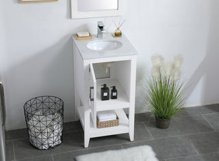 18 inch Single Bathroom Vanity in White