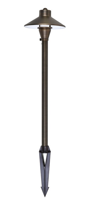 PATH LIGHT D7 H24 ANTIQUE BRASS INCLUDES STAKE G4 HALOGEN 20W(LIGHT SOURCE NOT INCLUDED)