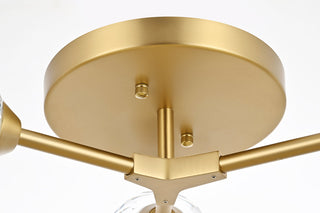 Zayne 3 Light Flush Mount in Gold