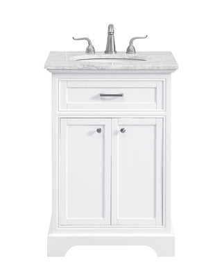 24 In. Single Bathroom Vanity Set In White