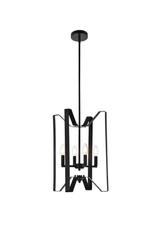 Hoffman 4 lights pendant in black