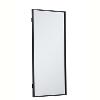 Metal frame rectangle mirror 18 inch in Black