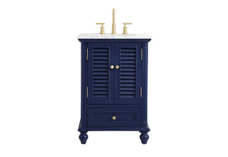 24 inch Single bathroom vanity in blue