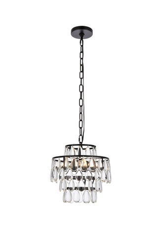 Mila 12 inch pendant in black