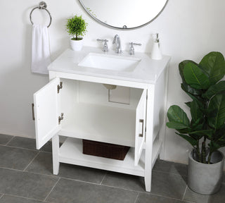 30 inch Single Bathroom Vanity in White