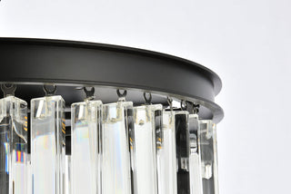 Sydney 6 light Matte Black Flush Mount Clear Royal Cut Crystal