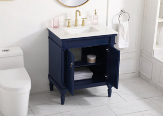 30 inch Single bathroom vanity in blue